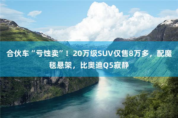 合伙车“亏蚀卖”！20万级SUV仅售8万多，配魔毯悬架，比奥迪Q5寂静