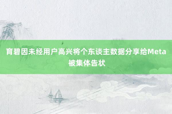 育碧因未经用户高兴将个东谈主数据分享给Meta 被集体告状