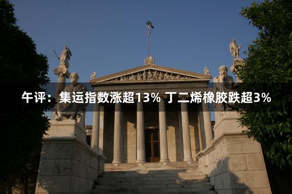 午评：集运指数涨超13% 丁二烯橡胶跌超3%